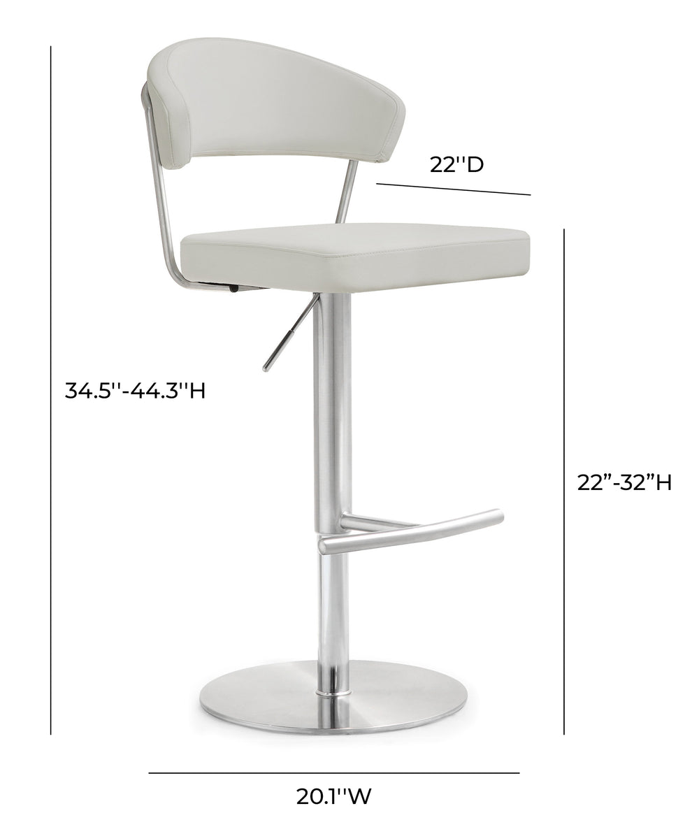 Cosmo Performance Vegan Leather Adjustable Stool dimensions