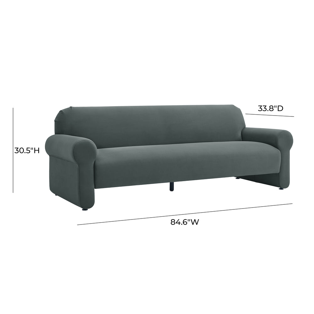 Keelee 84" Velvet Sofa dimensions