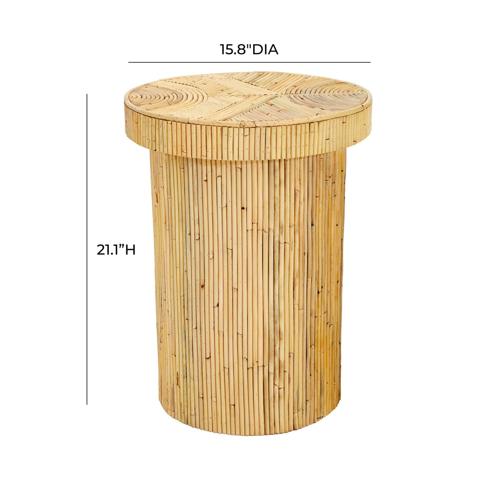 Acadia Rattan Side Table dimensions