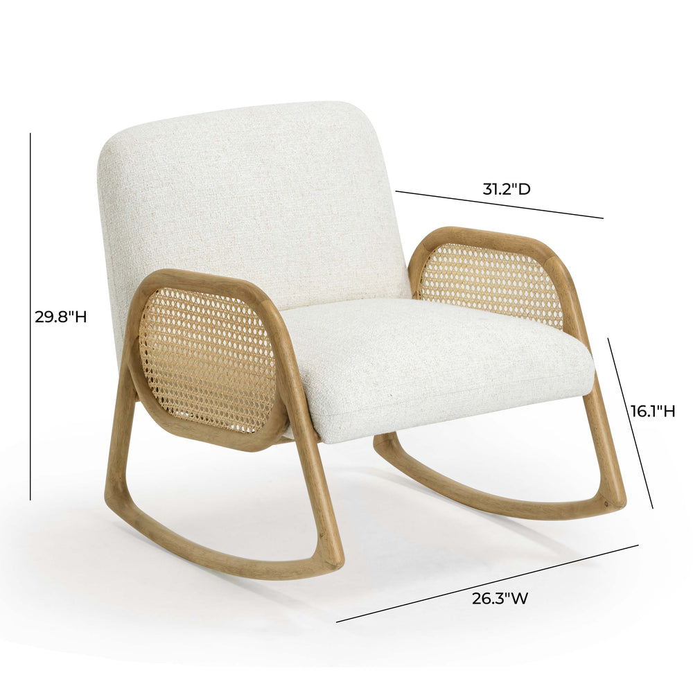 Bonney Cream Performance Fabric Rocking Chair dimensions