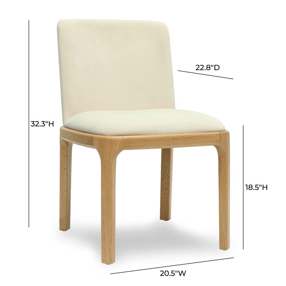 Rebecca Performance Velvet Dining Chair dimensions