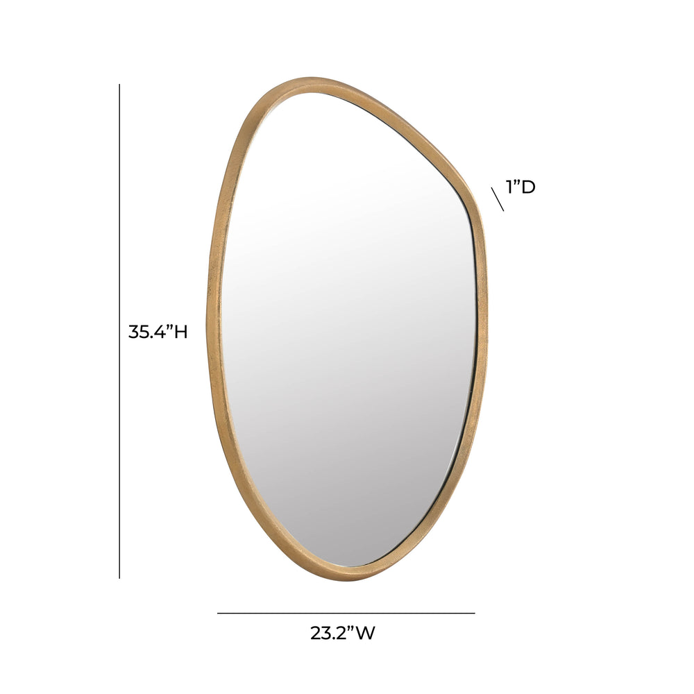 Mika 23"X35.4" Gold Wall Mirror dimensions