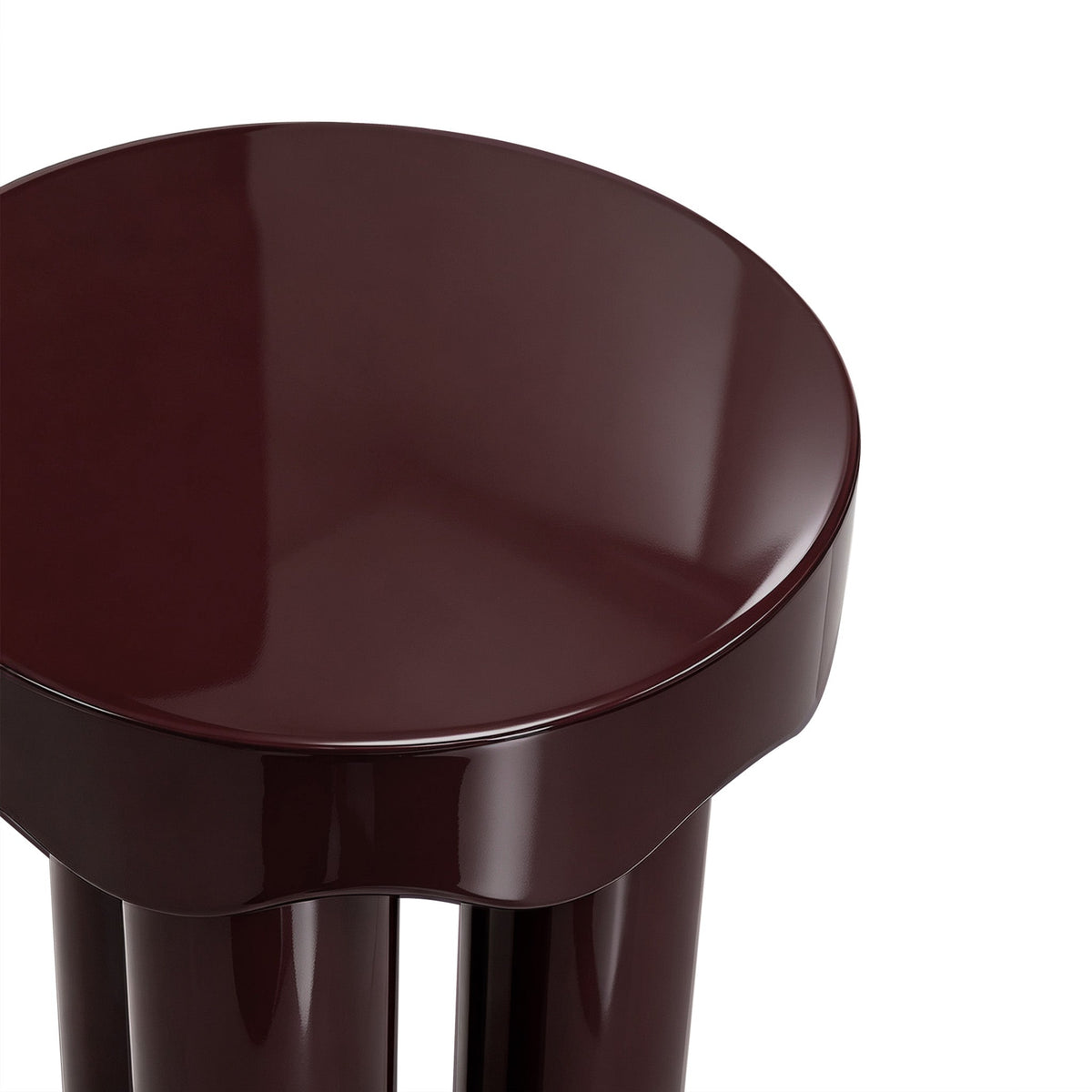 Detail of weighted base on the Casper high gloss nesting side table