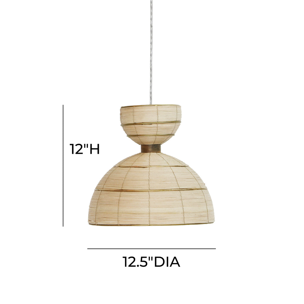 Lydia Rattan Pendant Lamp dimensions