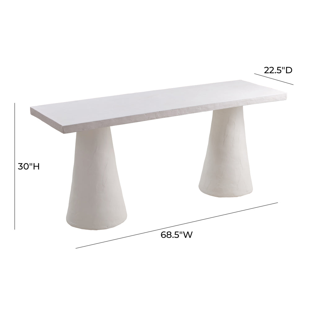 Dayana 68.5" Desk in Faux Plaster dimensions