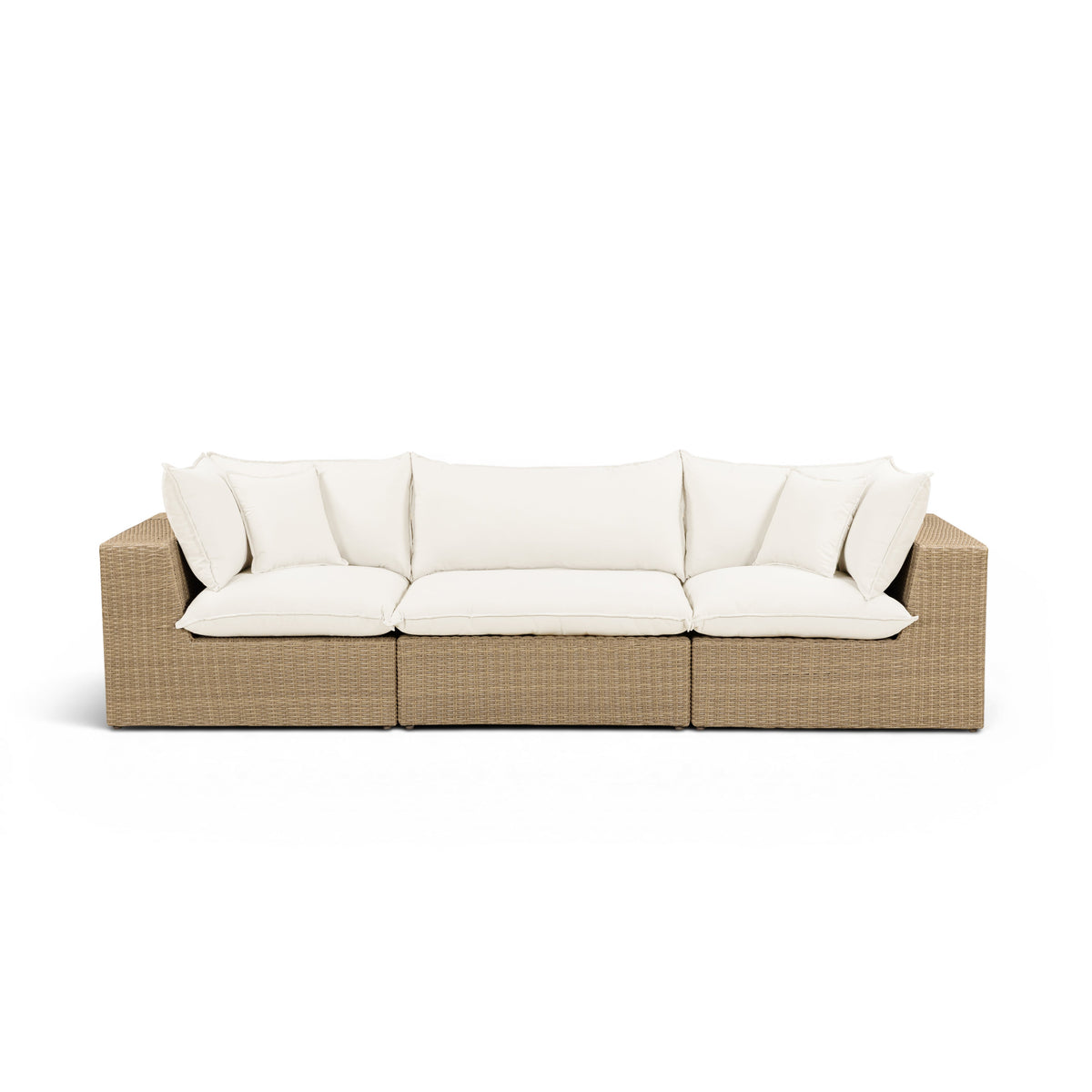 Cali outdoor sofa removable zippered cushion cover detail