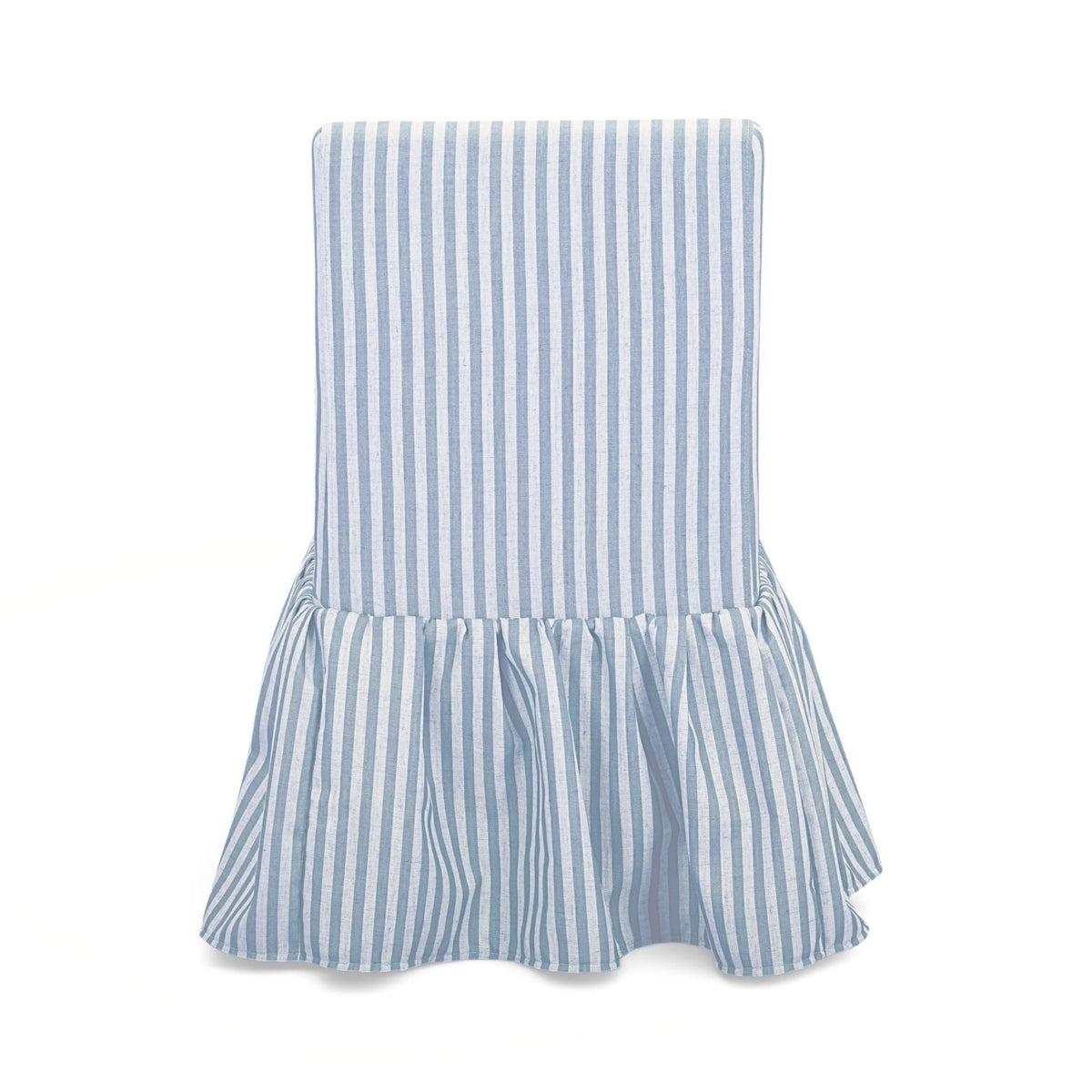 Gertrude Striped Performance Linen Skirted Dining Chair - View 5