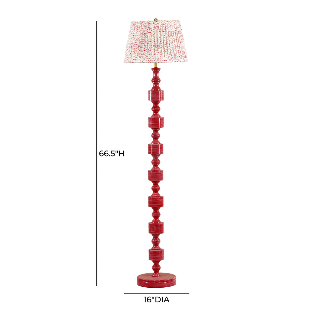 Peggy Pink Spotted Floor Lamp dimensions