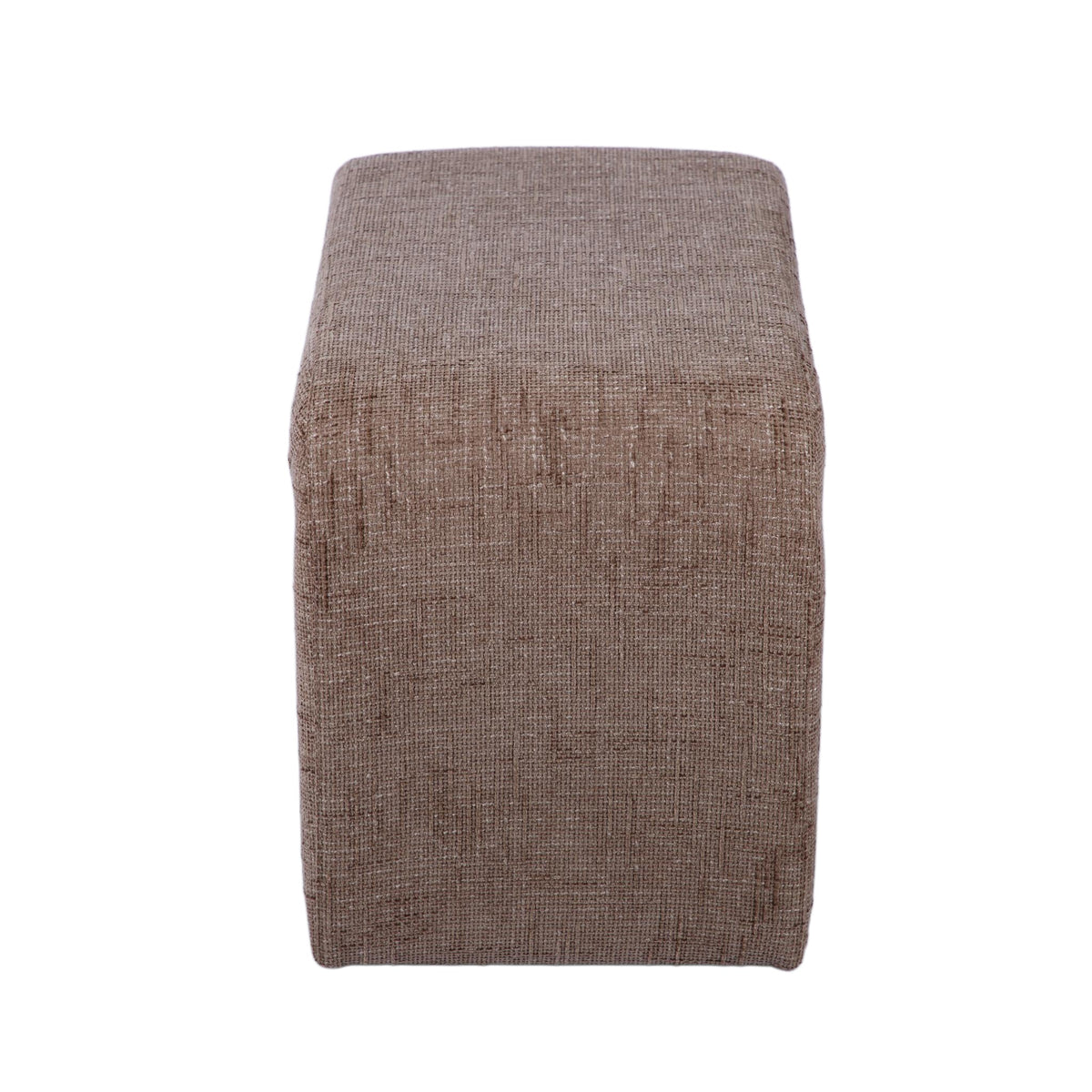 Alvie upholstered side table styled with books on the bottom shelf