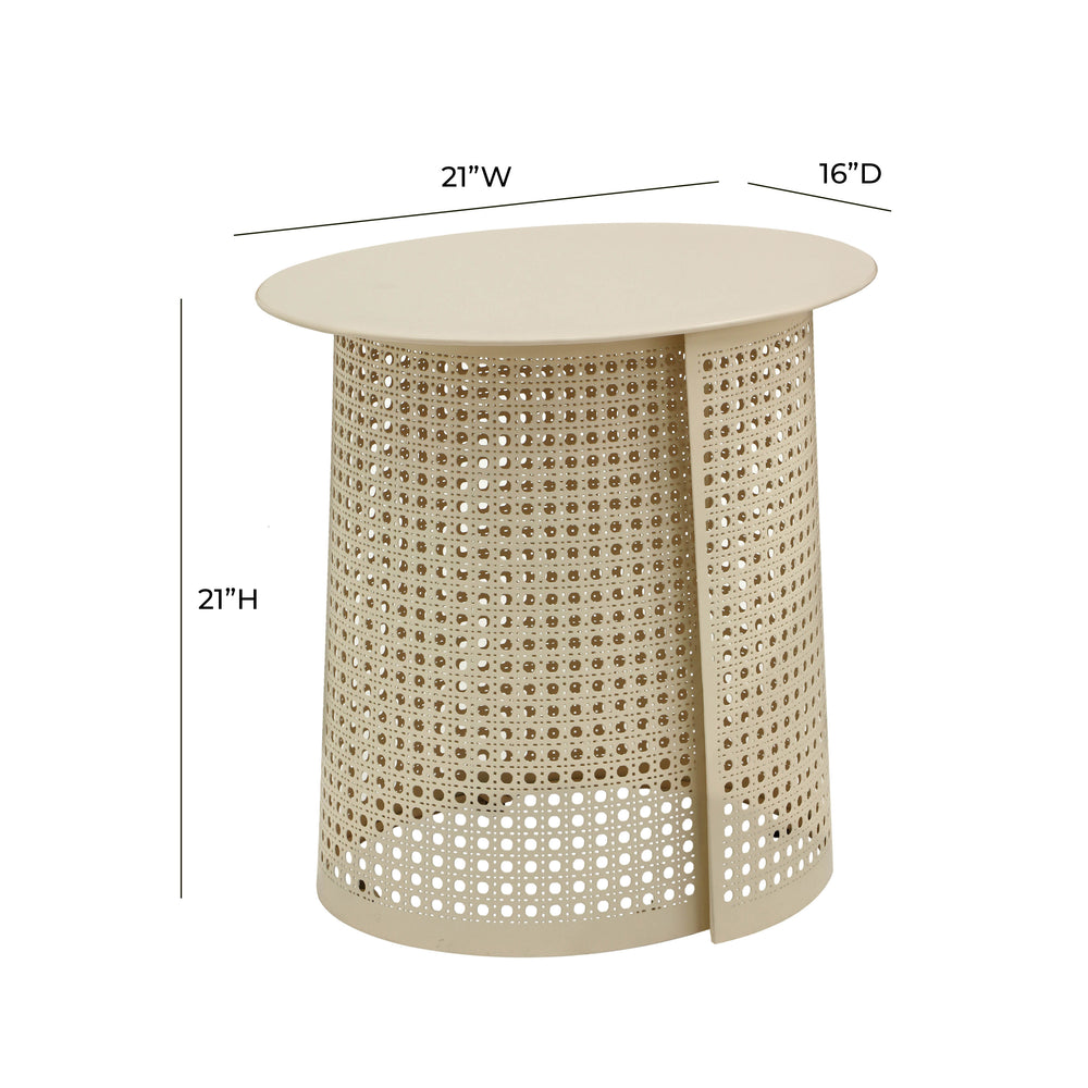 Pesky Side Table in Iron & MDF - Compact Occasional Accent Table for Living Room, Ships Fully Assembled dimensions
