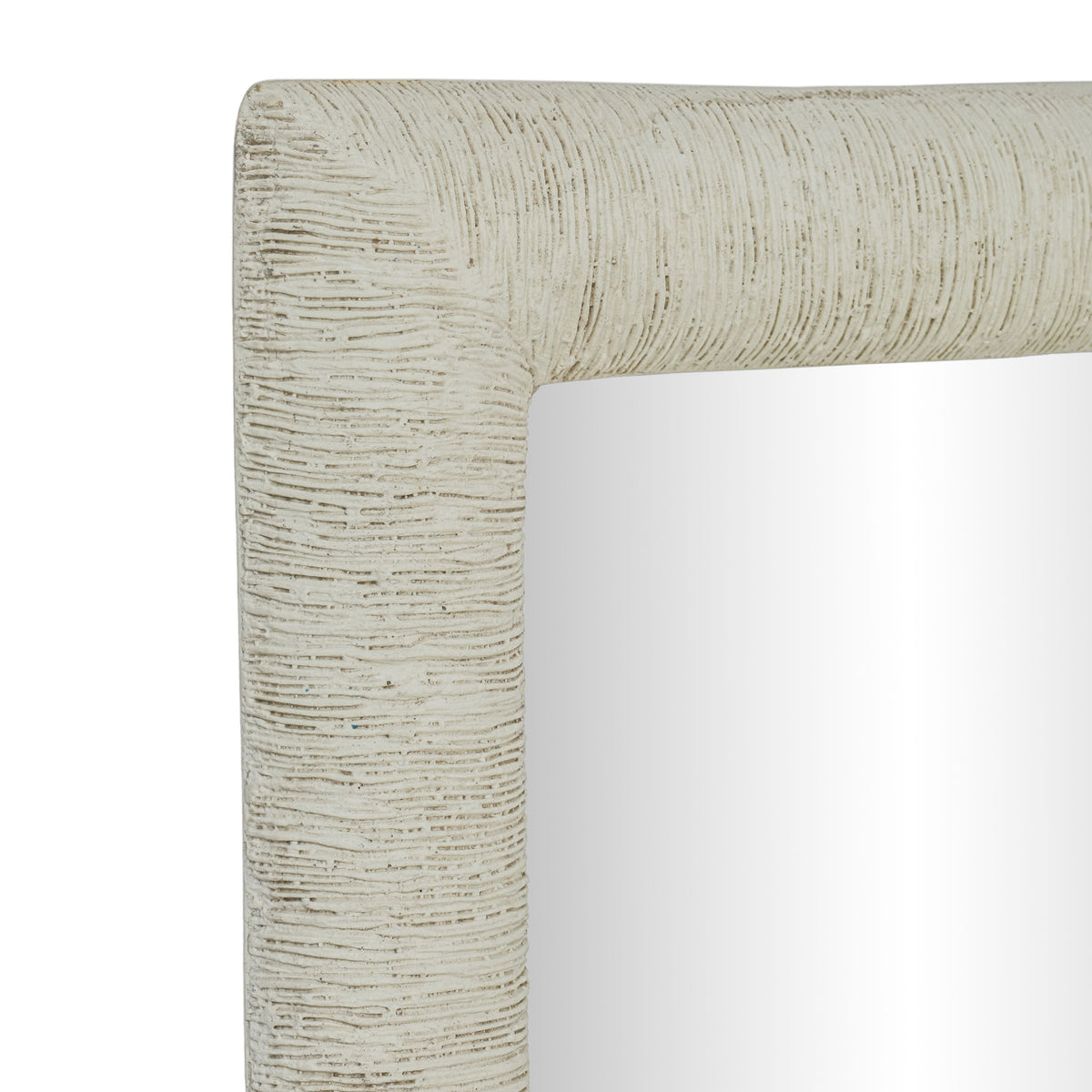 Orpheus 34"X47" Ribbed Faux Stone Rectangular Wall Mirror - View 4