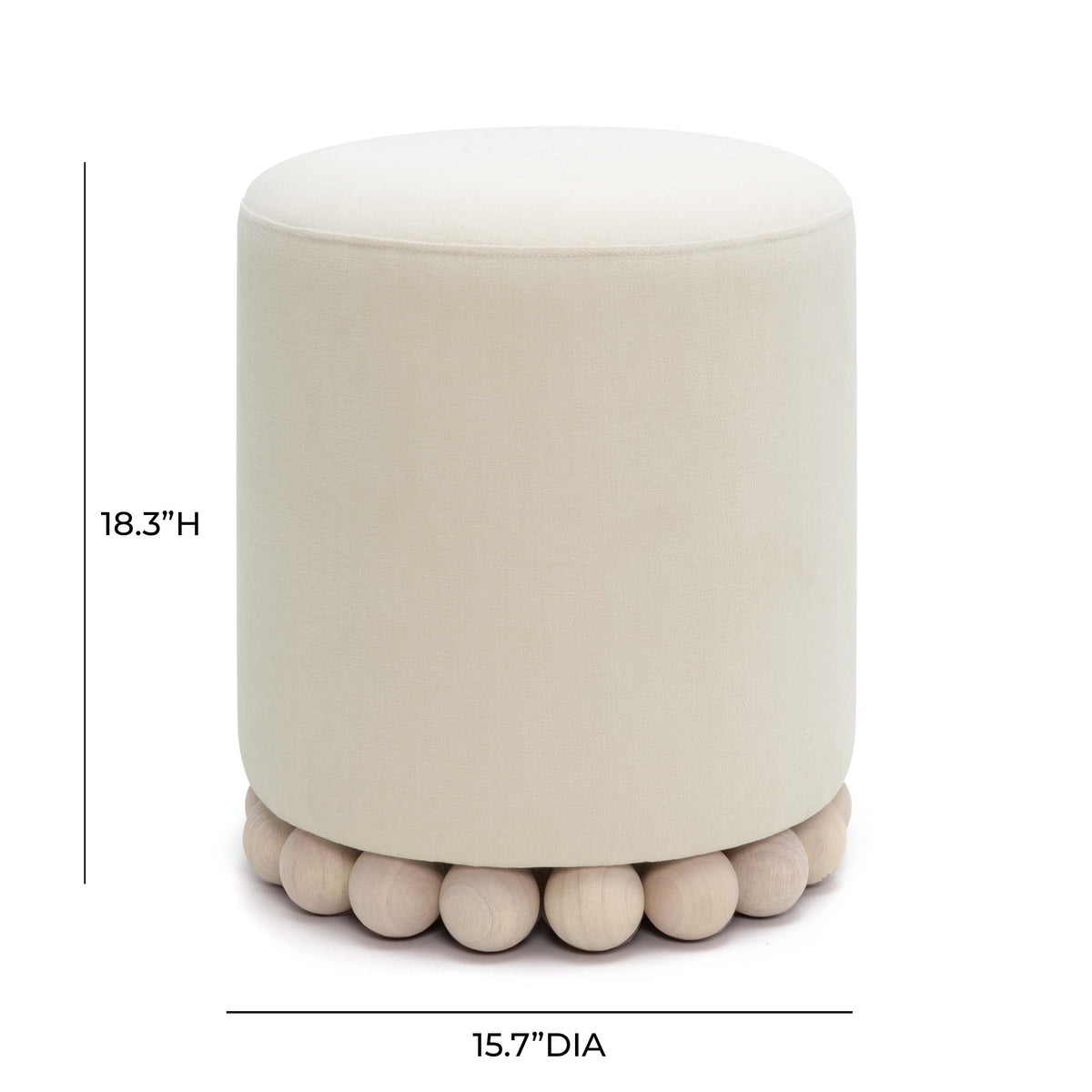 Dex compact ottoman styled in small space apartment layout