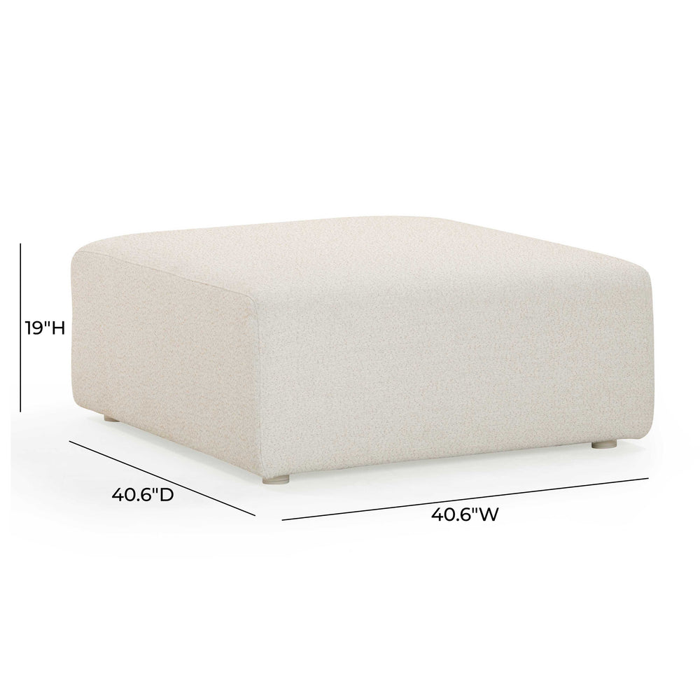 Hangover Cream Outdoor Ottoman dimensions