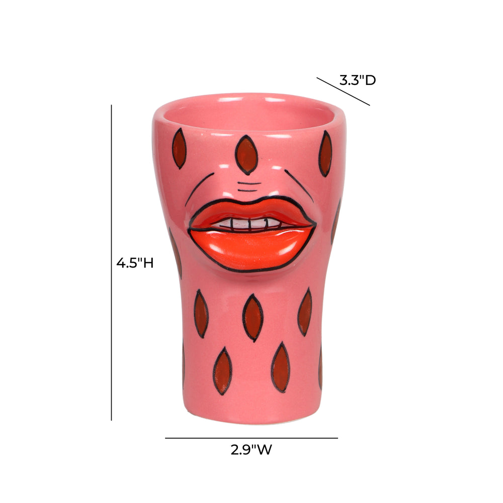 Velma 'Sultry' Ceramic Glasses - Set of 4 dimensions