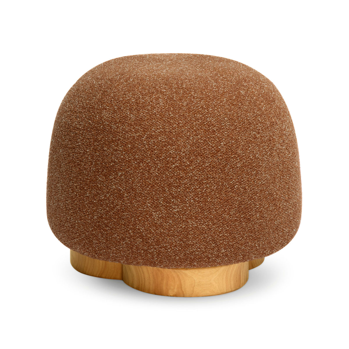Oopa Swivel Ottoman showing compact footprint and organic clover profile