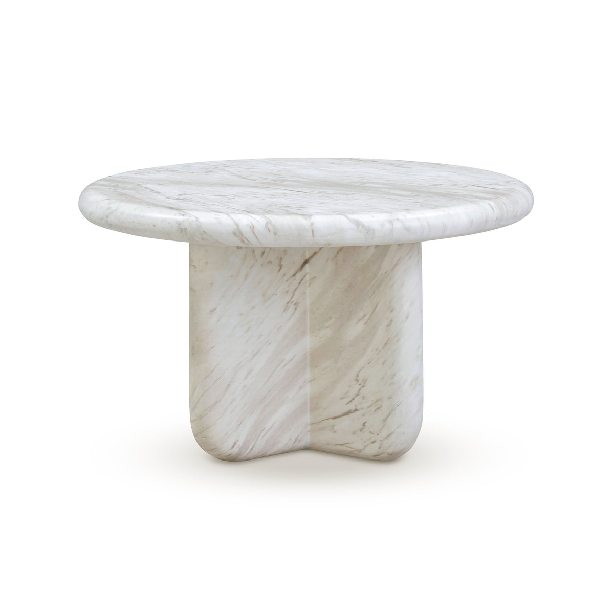 Juju Faux Marble Indoor/Outdoor Round Coffee Table (24"-32") - View 9