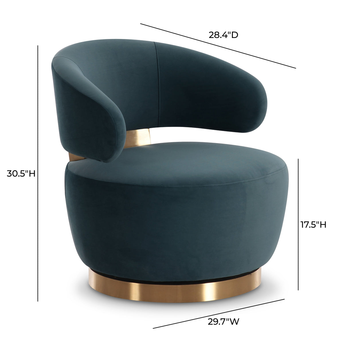 Austin Swivel Accent Chair - View 13