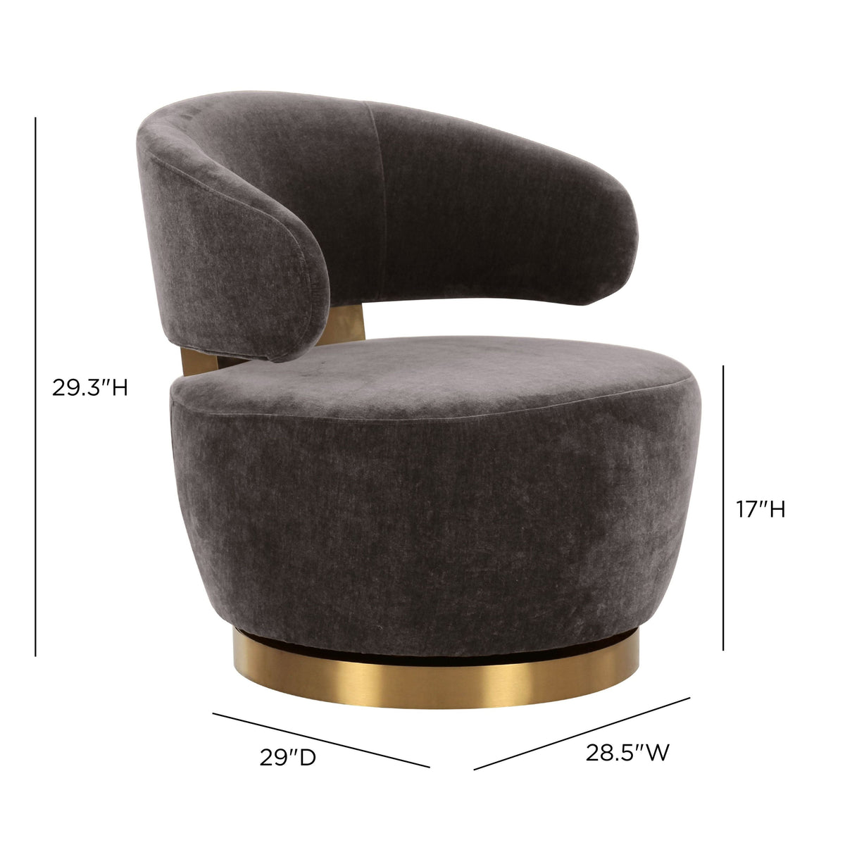 Austin Swivel Accent Chair - View 30