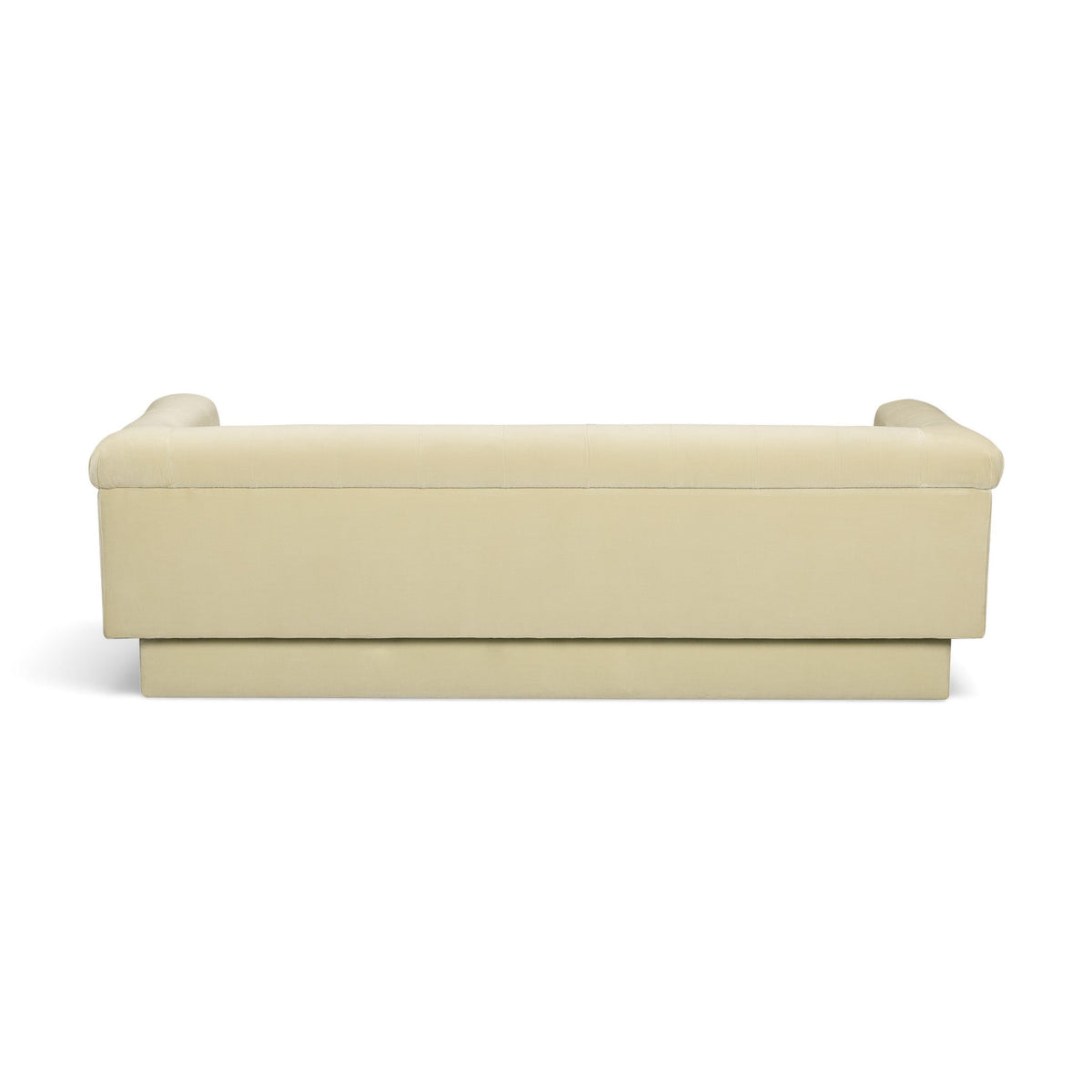 Jules 94-Inch Performance Velvet Sofa in pink velvet upholstery front angle