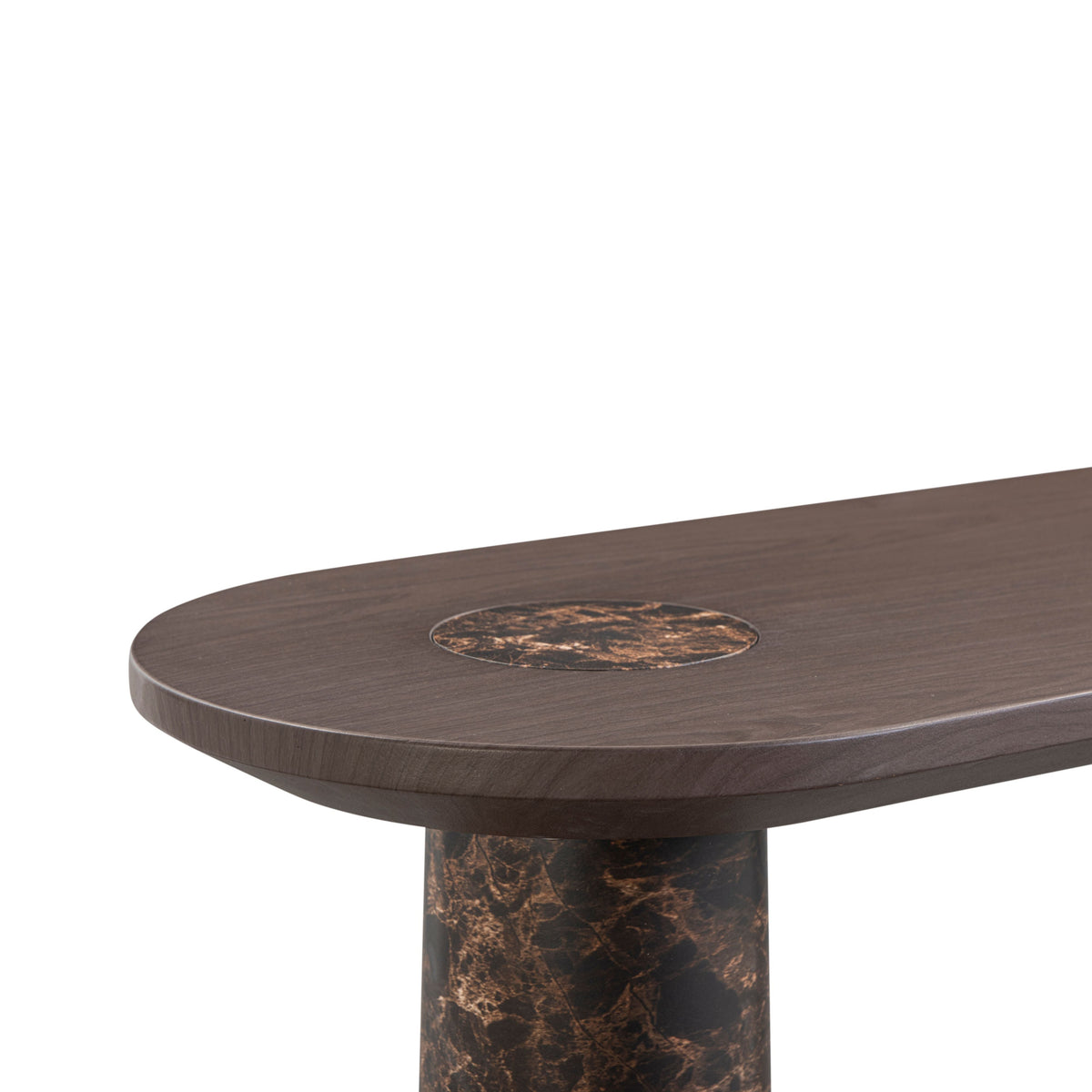 Braya 50" Faux Emperador Marble Console Table - View 3