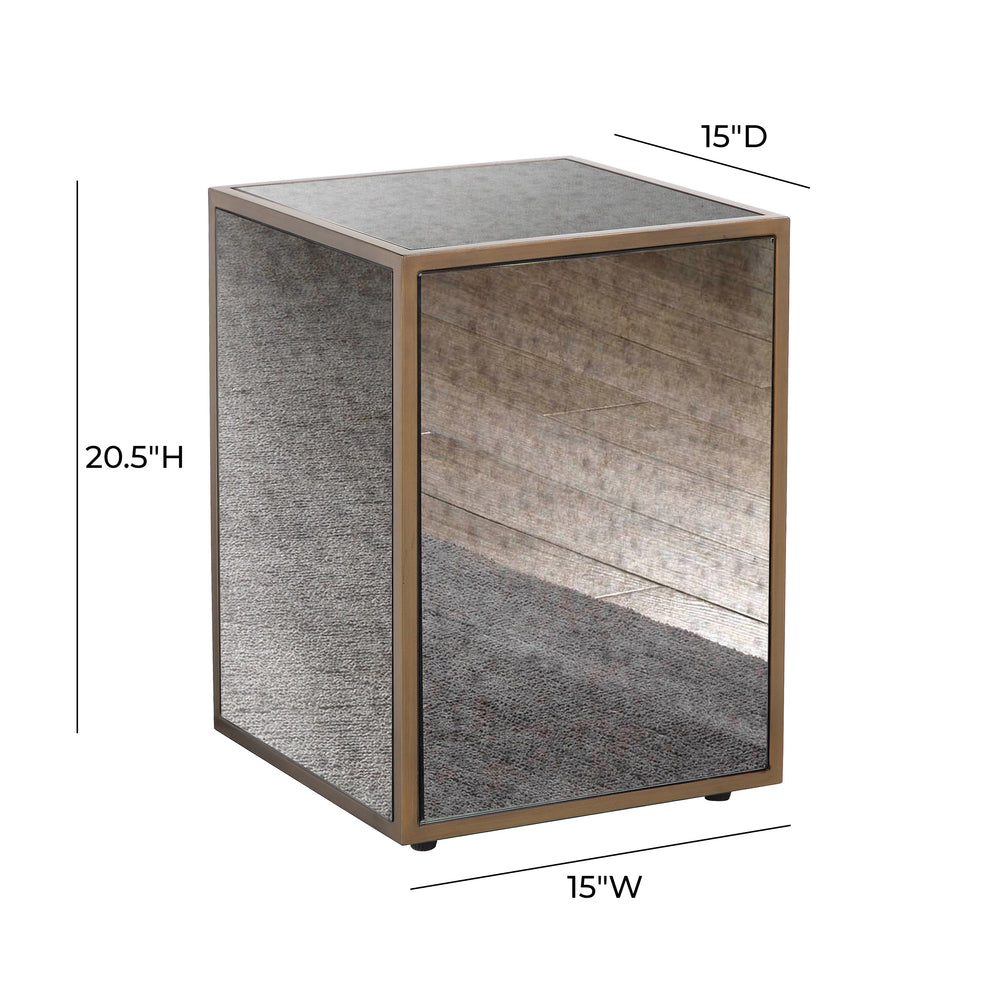 Lana Mirrored Side Table dimensions
