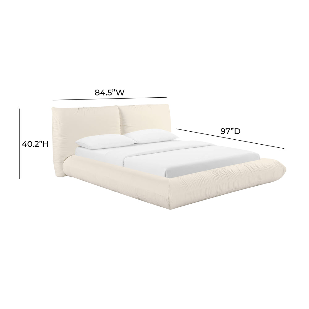 Romp Cream 100% Upcycled Linen Bed dimensions