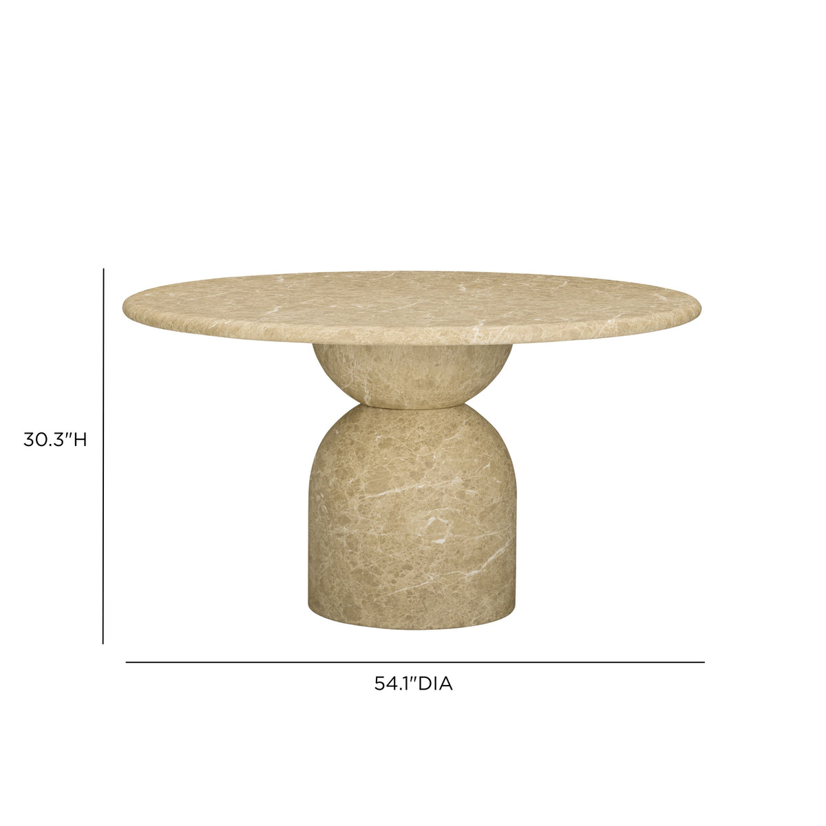 Cynthia 54" Concrete Indoor/Outdoor Dining Table - View 12