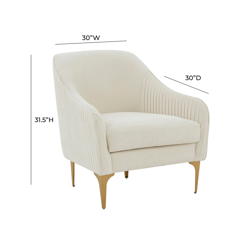 Serena Velvet Accent Chair dimensions
