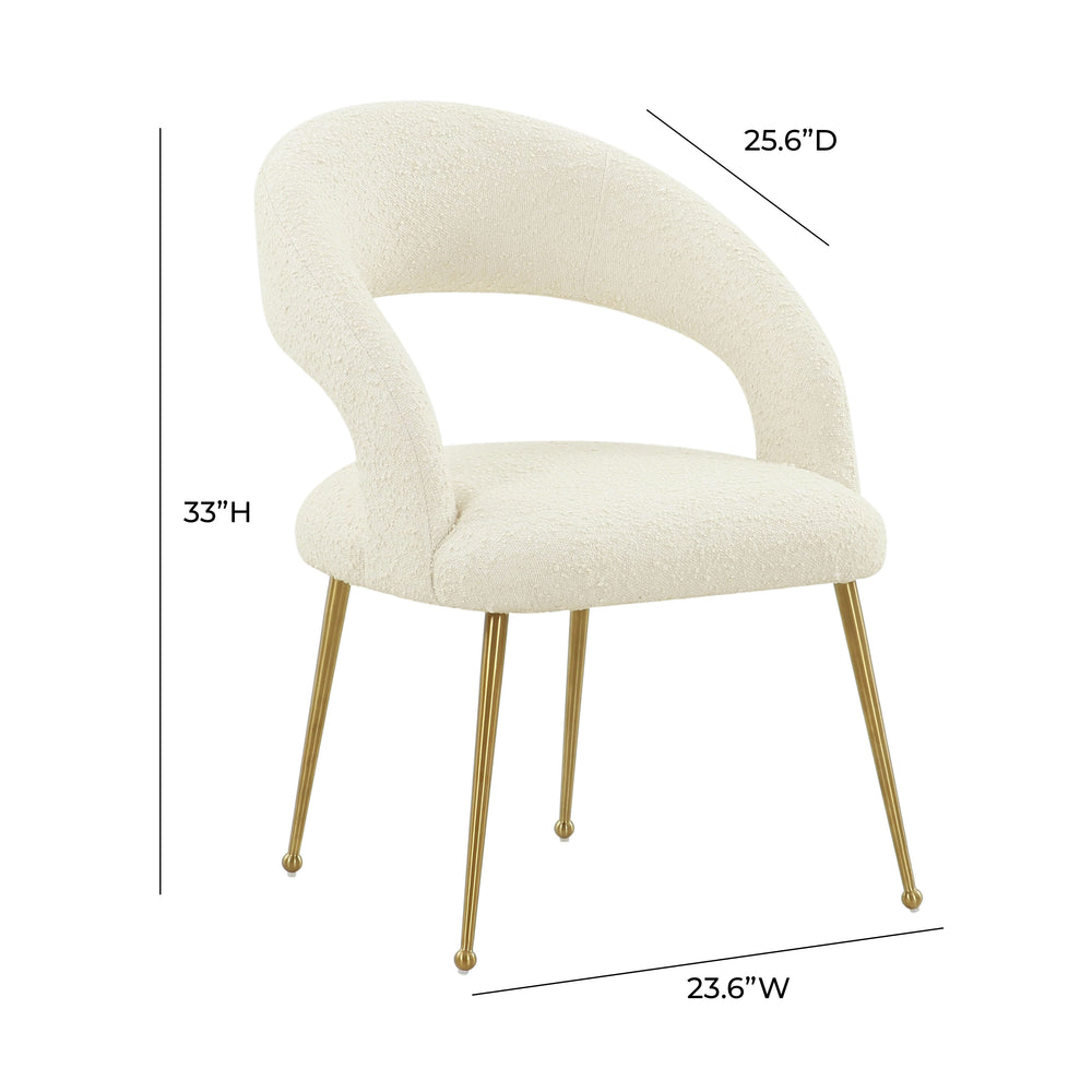 Rocco Performance Boucle Dining Chair dimensions
