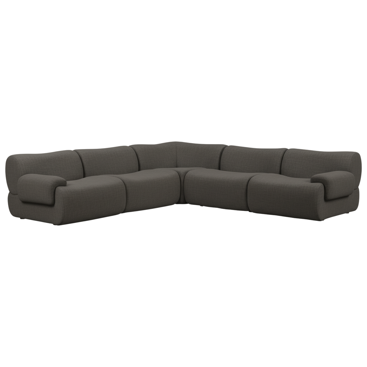 Zenith 5-Piece Contract-Grade Upcycled Fabric Modular L-Sectional - View 11