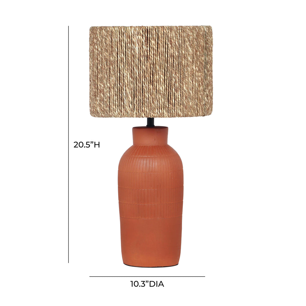 Atrani Natural Terracotta Table Lamp dimensions