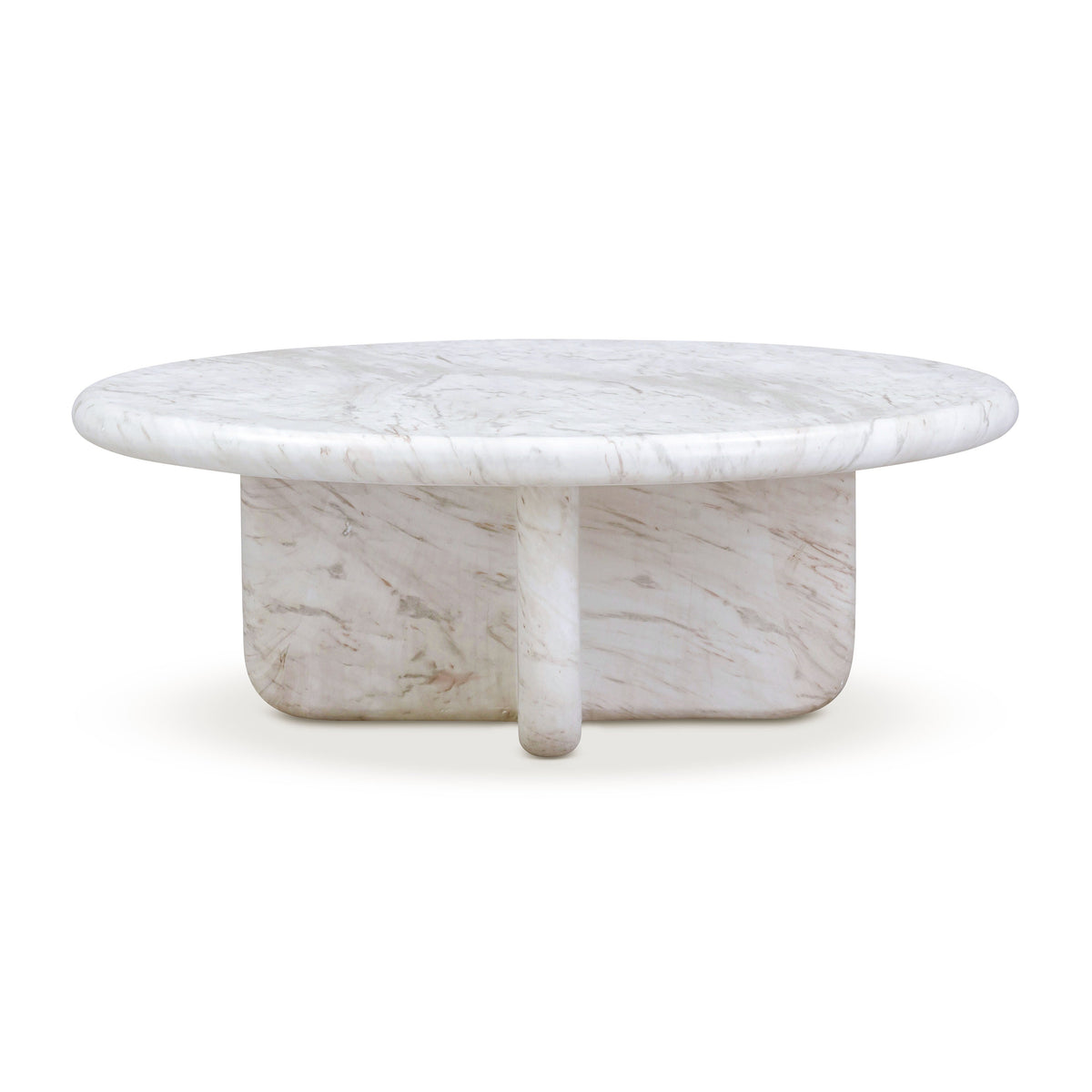 FOAK Juju white faux marble textured surface and organic veining close-up