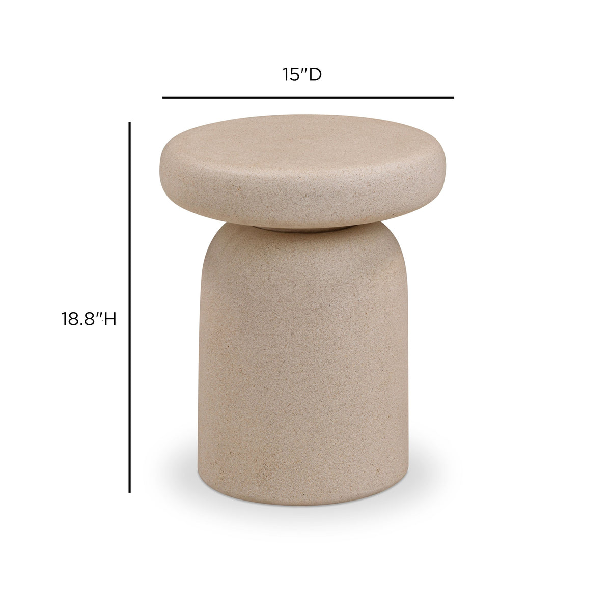 Lydia Concrete Indoor/Outdoor Side Table - View 26