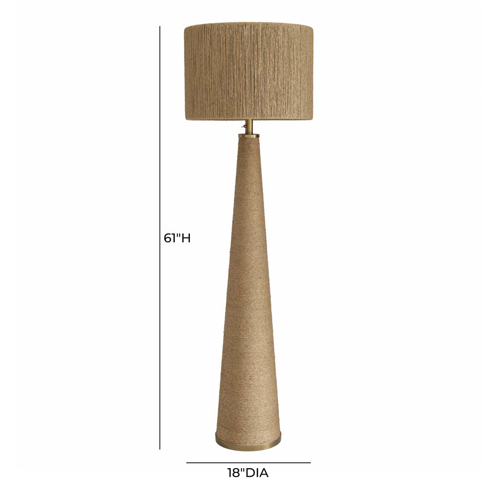 Aya Natural Jute Floor Lamp dimensions