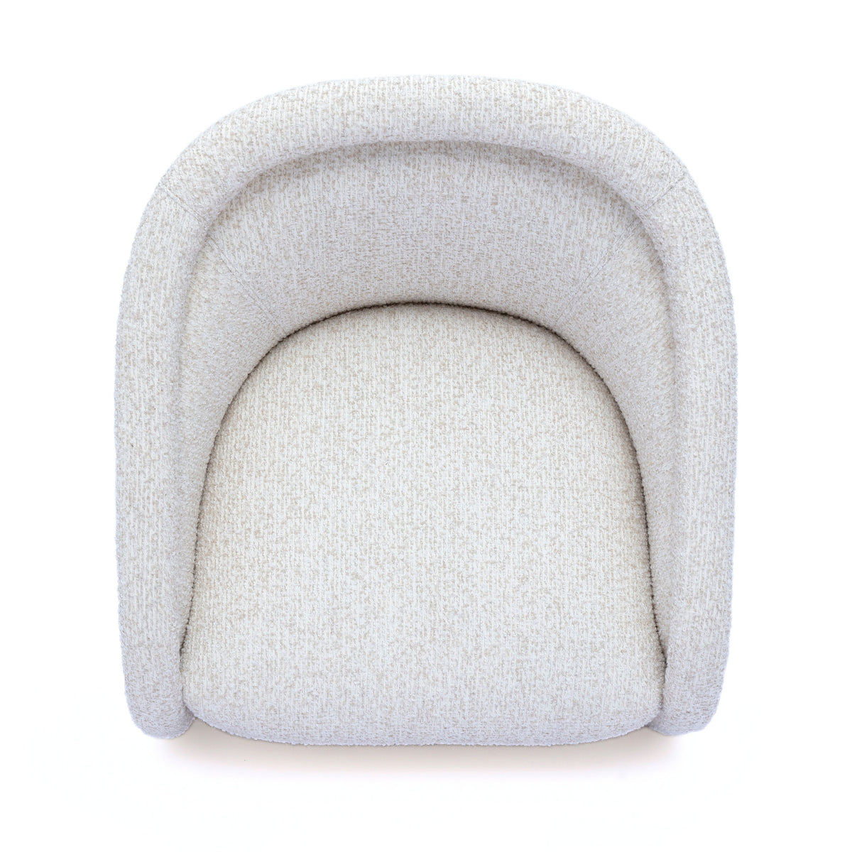 Solid wood base and 360 swivel mechanism on Clarke cream accent chair