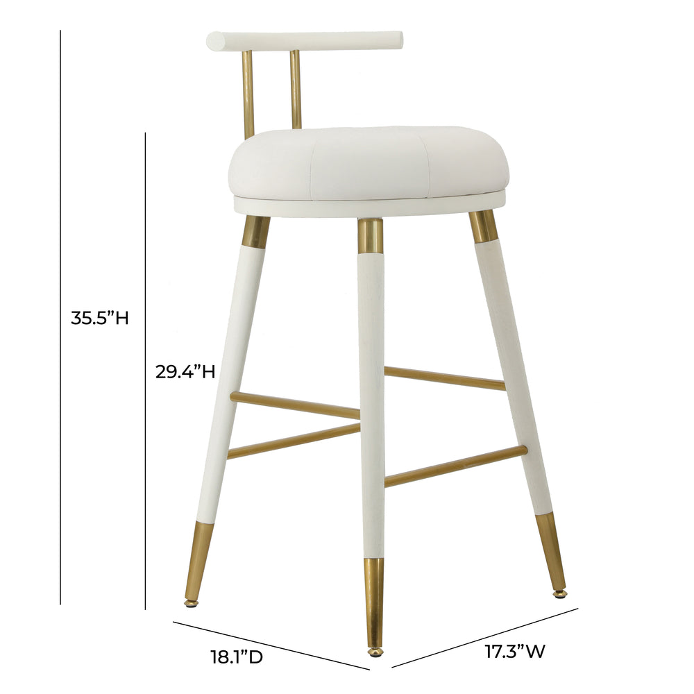 Juniper Performance Vegan Leather Stool dimensions