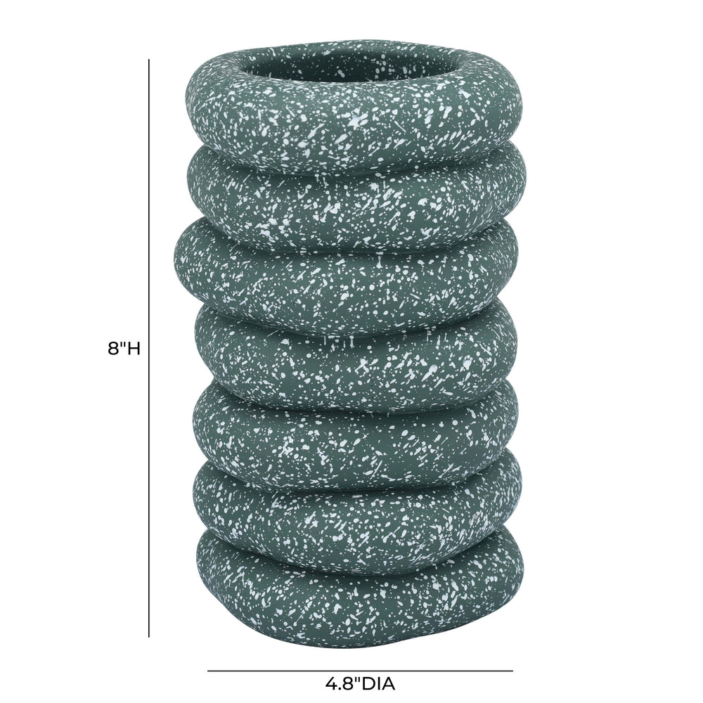 Gabby Speckled Cairn Vase dimensions