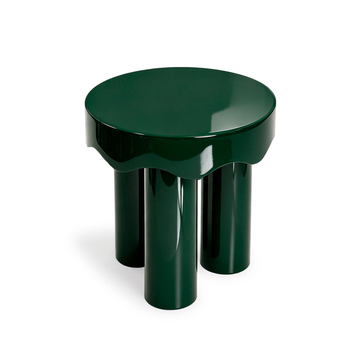Casper High Gloss Nesting Side Table Set in rich burgundy finish option