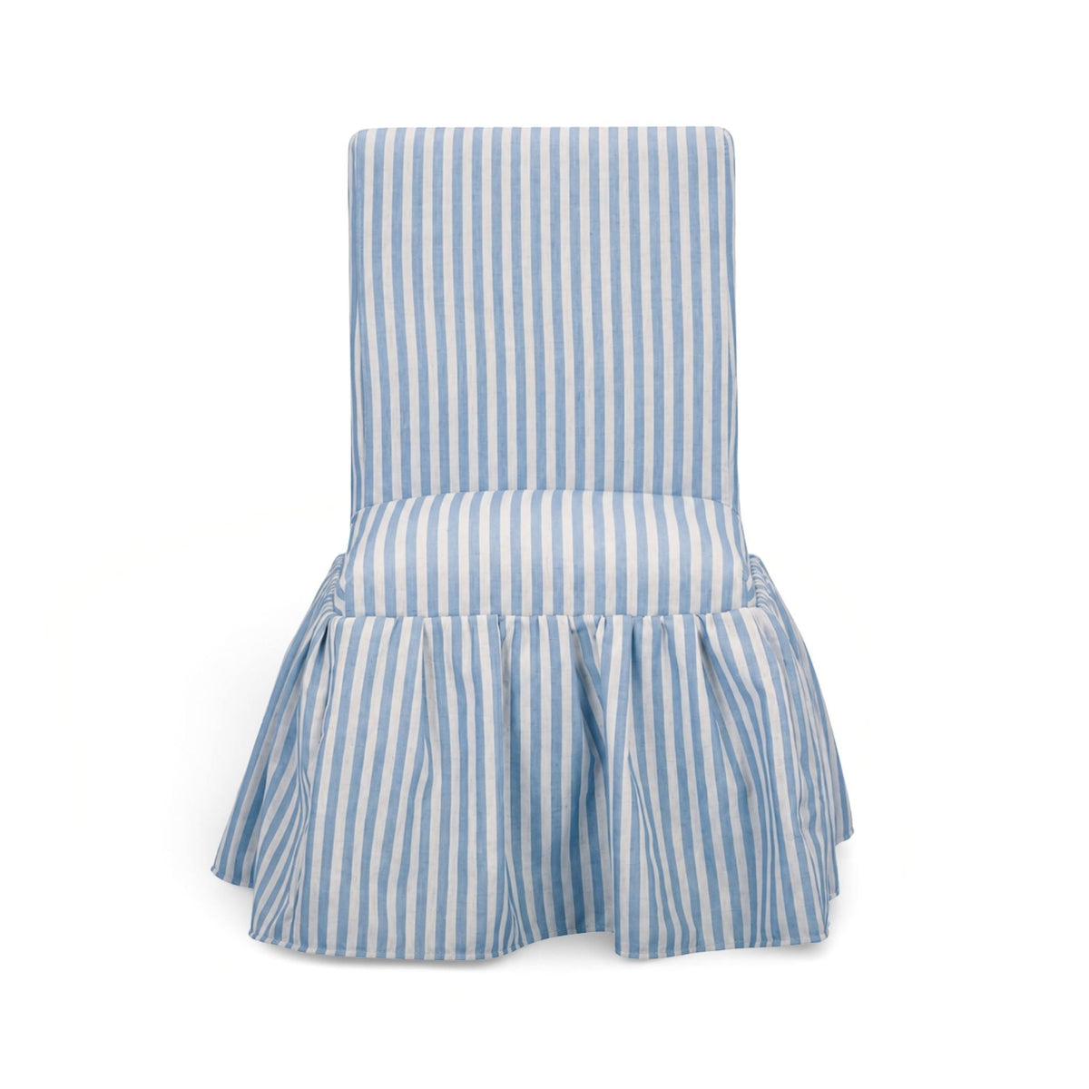 Gertrude Striped Performance Linen Skirted Dining Chair - View 2