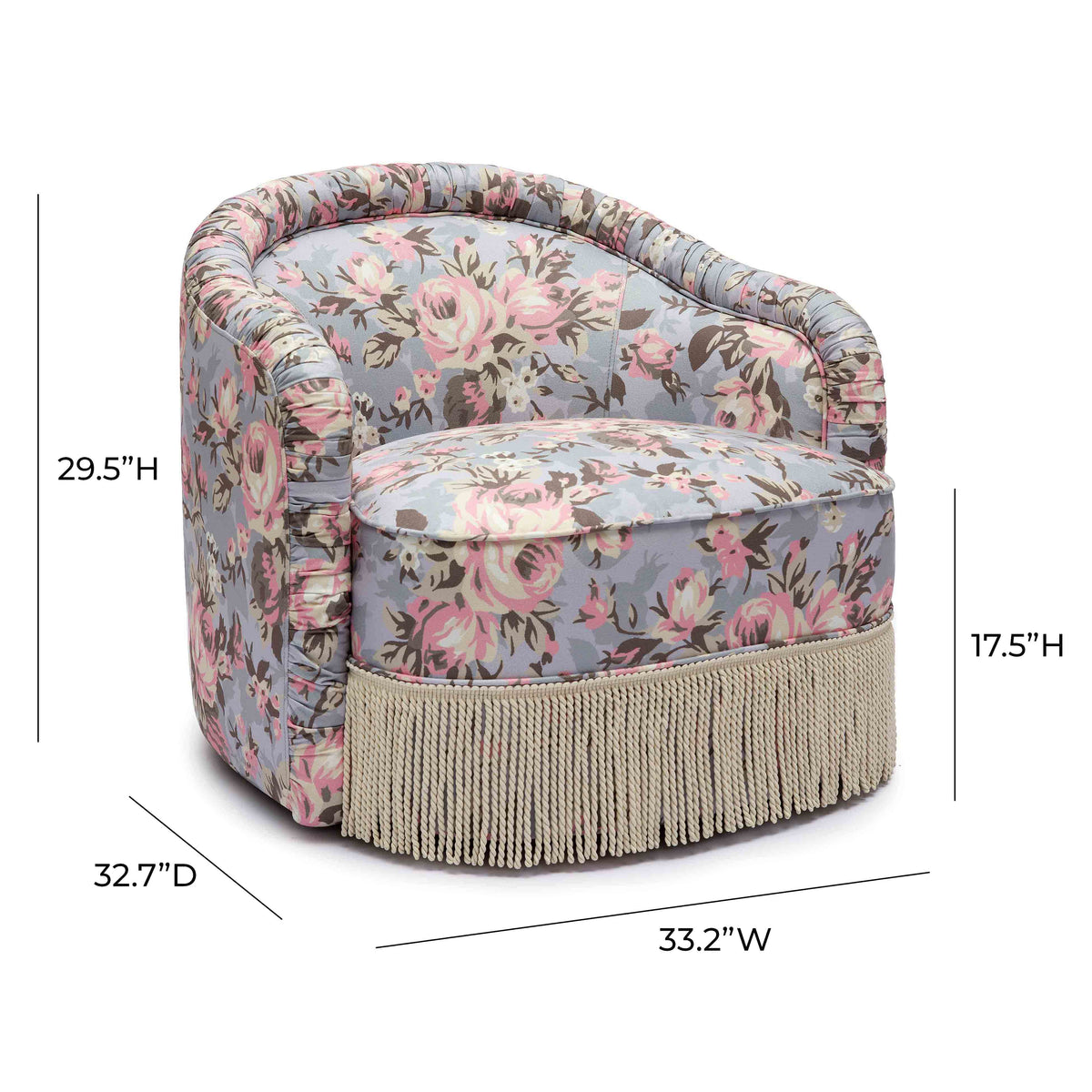 Pamela Tasseled Lounge Accent Chair - View 20