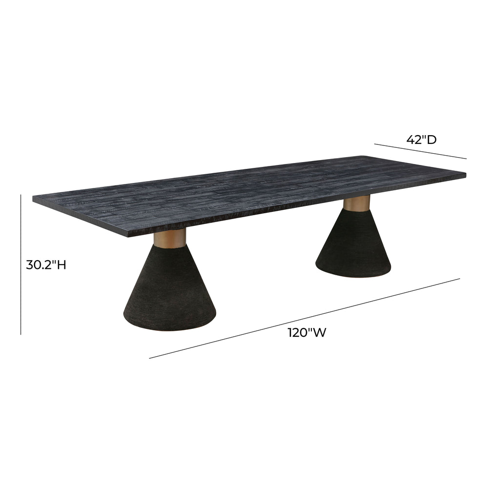 Rishi 120" Rope Rectangular Dining Table dimensions