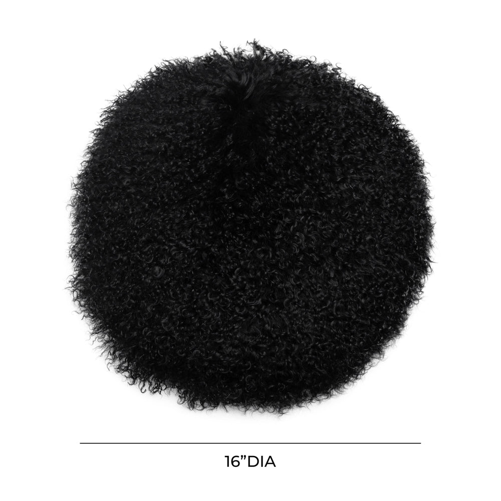New Zealand 16" Sheepskin Round Pillow dimensions