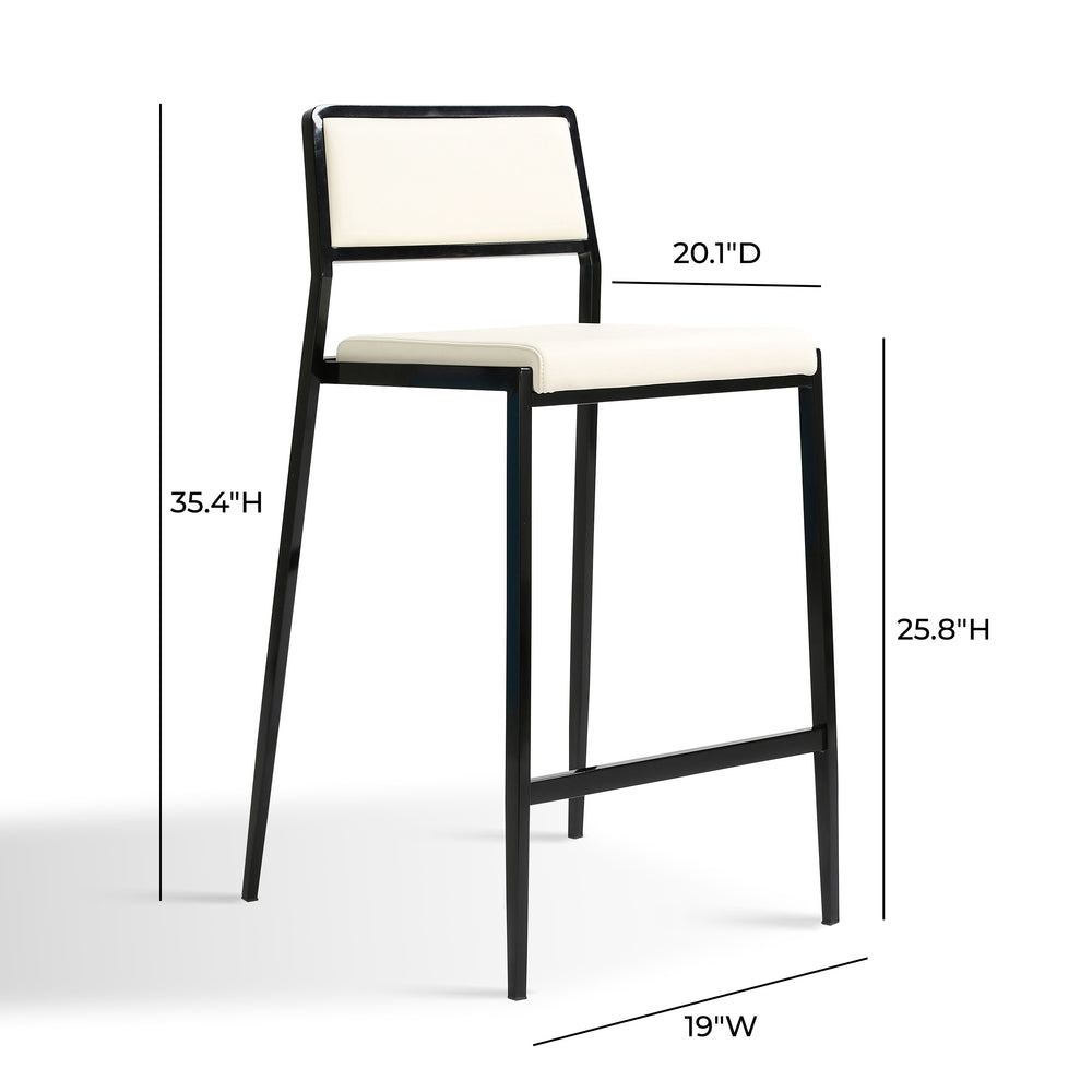 Gale Performance Vegan Leather Stackable Stool - Set of 2 dimensions