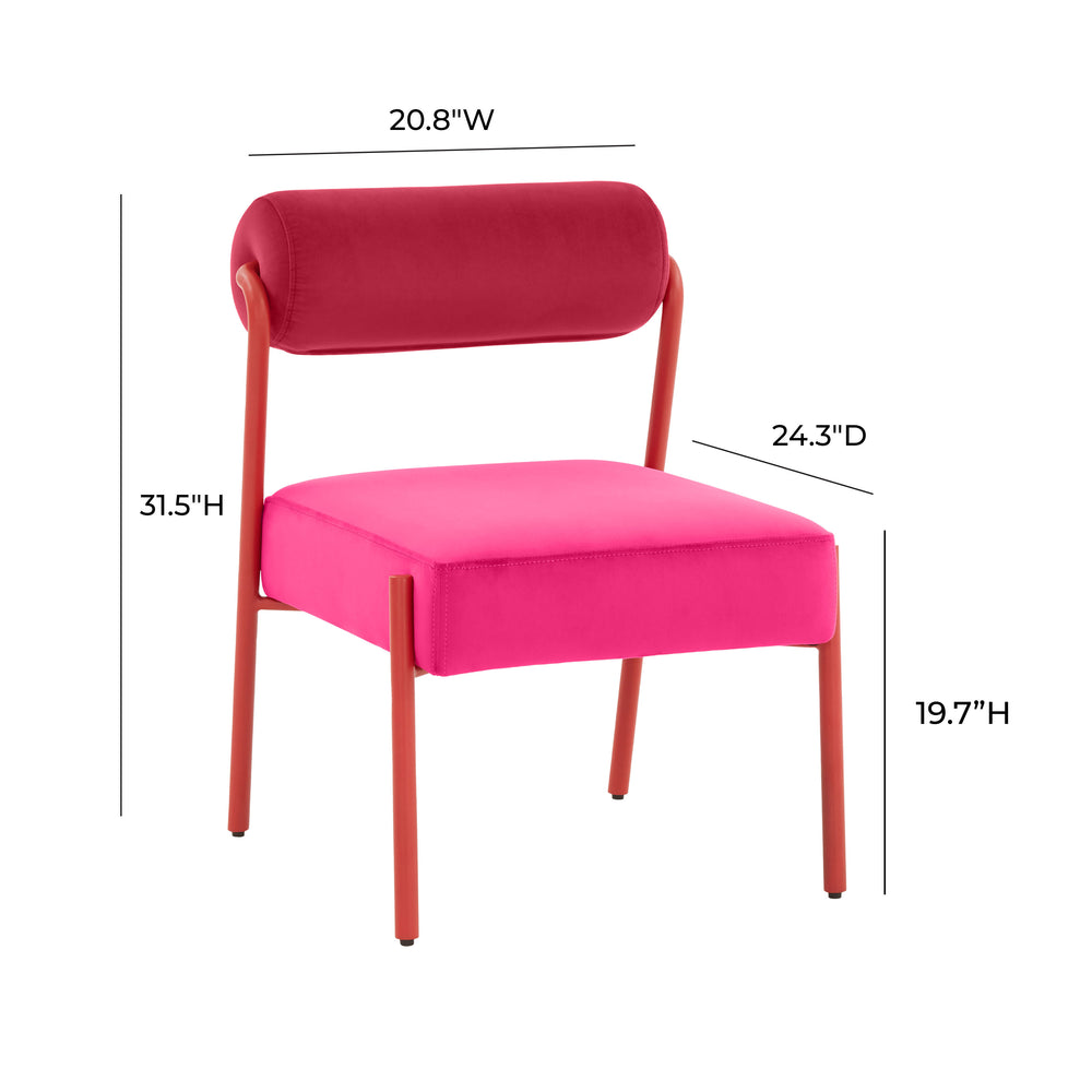 Jolene Velvet Dining Chair - Set of 2 dimensions
