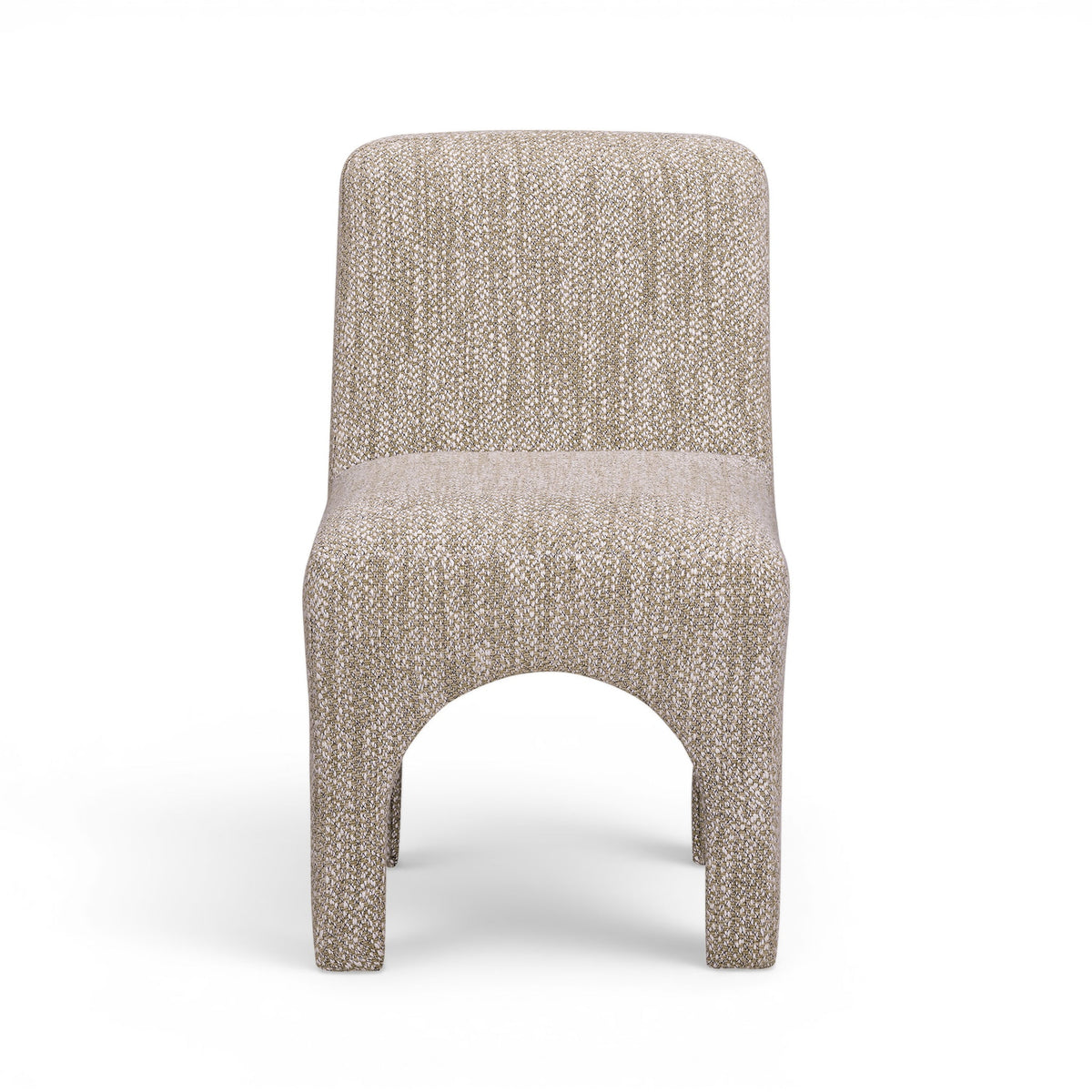 Detail of reinforced double-stitched seams along curved chair edges