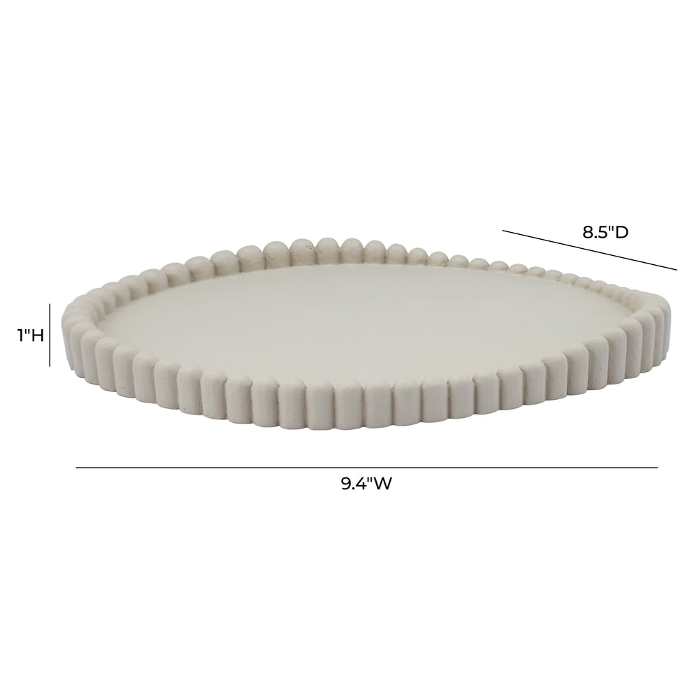 Alna Cream Catchall Tray dimensions