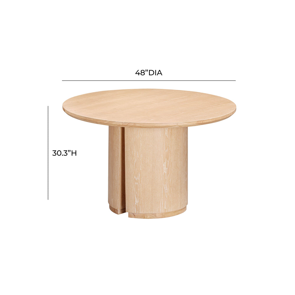 Marlow 48" Wood Round Dining Table dimensions