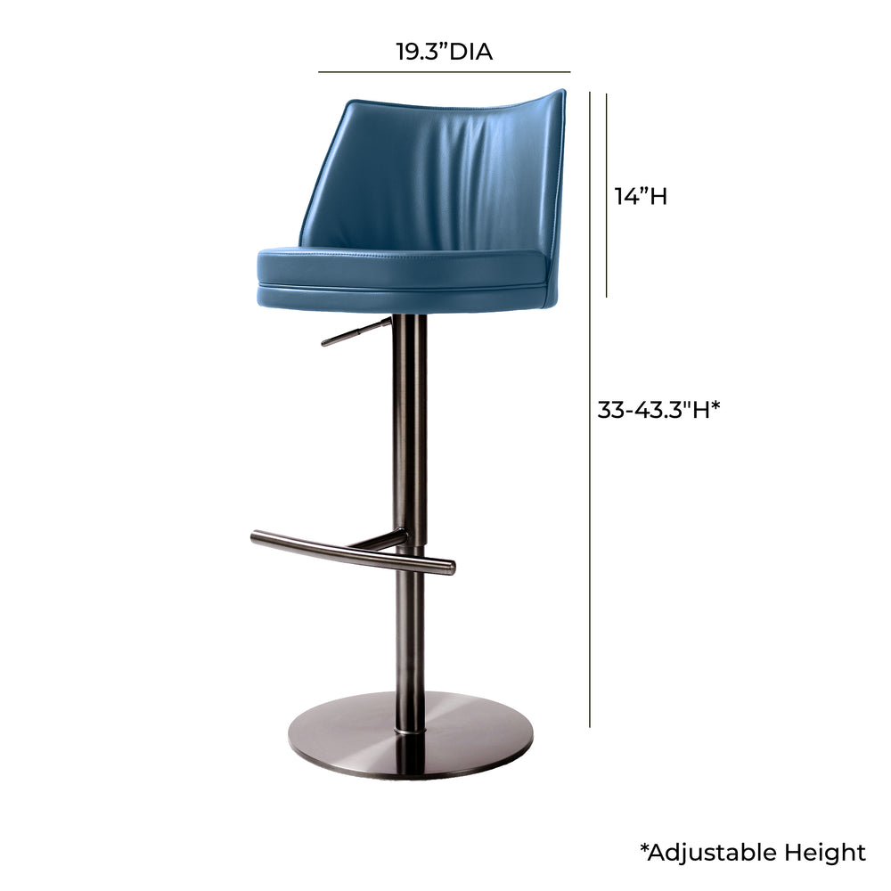 Gala Performance Vegan Leather Adjustable Stool dimensions