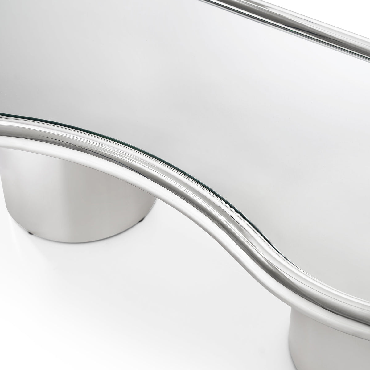 Sorya 51" Chrome Coffee Table - View 5