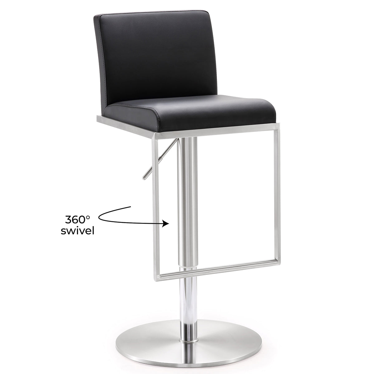 Amalfi Performance Vegan Leather Adjustable Stool - View 33